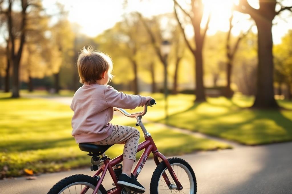 Primeiro passeio de bicicleta sem rodinhas